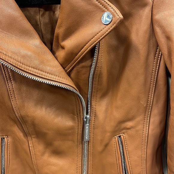 Michael by Michael Kors Leather Moto Jacket - Picture 3 of 5